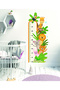 Cute Safari Animals Height Meter and Multi-Purpose Wardrobe Kids Room Wall Sticker Set - 8