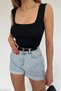 White Strappy Women's Summer Blouse - 2