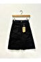 Black Color Long Skirt with Slits