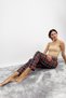 Women's Cotton Plaid Patterned Pajama Bottoms Sweatpants with Ribbon Burgundy Green Checkered - 8
