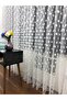 Star Pattern Sheer Curtain, 350x270, Closely Pleated, 1/3 - 7