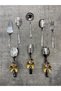 Set of 8 Stainless Steel Silver Colander, Scoop, Shovel, Fork, Spoon, Butterfly Tongs Serving Set, Dowry - 2