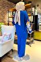 Women's Blue Knitwear Tunic and Trousers - Medium Plain 21800 - 5