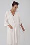 Short Sleeve Stretchy Viscous Maternity Dressing Gown Nightgown Set - 3