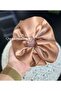 Trendy fashion wide satin caramel brown elastic hair clip henna gift souvenir