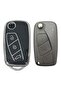 Luxury Fiat Fiorino Linea Ducato Boxer Jumper Flip Key Nano Key Case Black Silver Color - 2