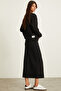Riya Women's 100% Organic Cotton 3 Yarn Non-Raised Maxi Black Skirt - 5