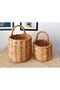 2-Piece Countertop Craftpaper Flowerpot Spoon Holder Organizer Wicker Spoon Holder Bamboo - 2