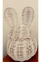 Rattan Covered Rabbit Ear Basket - Organizer - Children's Room Decoration 30 Cm