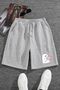 Heart and Teddy Bear Printed Gray Single Pocket Unisex Shorts for Women/Men