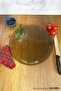 Channeled Glass Cutting Board - Glass Cutting Table| Bronze Glass| Diameter32cm| Patented Product - 3