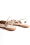 CAROLINE Women's Orthopedic Ballerinas - Elastic Comfortable Sole, Ankle Stone Detail, Cream Color - 5