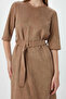 Suede Dress - Camel - 4