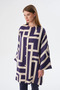 Labyrinth Pattern Kaftan - Navy Blue