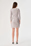 Sequin Knotted Dress - Silver - 7