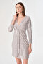 Sequin Knotted Dress - Silver - 6