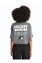 Mickey Mouse Printed Crew Neck Oversize Women's Crop Q - Short Sleeve - 3