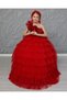 Girl's Evening Dress - Wedding Dress, Tarling and Floral Crown Special Occasions for Graduation Wedding - 5