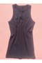 Cotton Ribbed 2-Piece Black and White Color Halter Neck Knitted Women's T-Shirt Undershirt - 7