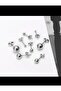 Surgical Steel Silver Color Ball Earring - 2