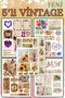 5-Piece Vintage Sticker Set - Waterproof Stickers for Planner, Agenda, Bullet Journal, Laptop, and Phone
