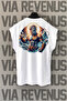Zeus Fighter Sleeveless White Sports T-Shirt with Back Print