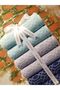 6 Diamond Towels - Mint Gray Navy Blue - 2
