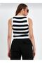 Striped Crop Women's Knitwear - 2