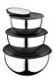 Rose Steel - 3-Piece Metal Mixing Bowl