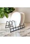 Plate Rack - Pot Lid Organizer - Plate Drying Rack - 6 Compartments Anthracite Stand