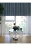 Custom Knitted Textured Mesh Tulle Curtain, 300x260, Sparse Pleat, 1/2 - 5