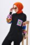 Medium Women's Black Knitwear Tunic and Trousers - 21833 - 6
