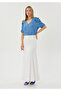 Maxi Boy White Color Pleated Back Fish Model Skirt
