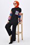 Medium Women's Black Knitwear Tunic and Trousers - 21833 - 5