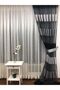 Plain Tulle Curtain - Ecru Color - Skirt Folded, 250x270, Sparse Pleat, 1/2