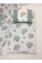 Green, Muslin and Pompom Bottom Opening, Pillow and Blanket Set of 3 - 3
