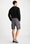 LIONEL Men's Cargo Pocketed Elastic Waist Comfort Fit Dark Gray Shorts - 6