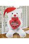 New Year's Special: "Merry Christmas" Plush Bear with Heart and Bow Tie, 80 cm