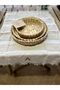 3-Piece Round Snack Bowl Wicker Bamboo Wooden Natural Snack Bowl Hazelnut Walnut Decorative Bowl - 5