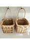 Multi-Purpose Basket 2-Piece Basket / Flower Pot Flower Pot Hanging Basket Decorative Wicker Basket / Home Decoration - 3