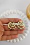 Round Spiral Gold Earrings - 5