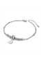 Stainless Steel Layered Butterfly Detail Women's Anklet Color: Silver - 3