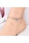 Stainless Steel Layered Butterfly Detail Women's Anklet Color: Silver