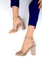 19341 Model Number Gold Satin Women's Classic Heeled Shoes - 5