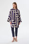 Labyrinth Pattern Kaftan - Navy Blue - 2