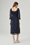 Navy Blue Lace Dress - 5
