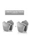 Set of 2 Silicone Cupcake Oven Mitts, Tray Holders, Microwave Holders, Heat Resistant Gloves (Gray) - 3