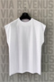 Katana Back Printed Zero Sleeve White Sports T-Shirt - 2
