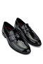 Men's Genuine Leather Black Patent Leather Loafers - 2