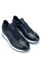 Men's Genuine Leather Navy Blue Casual Shoes - 2
